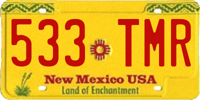 NM license plate 533TMR