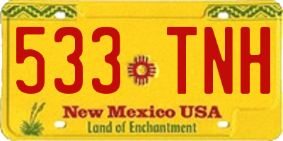 NM license plate 533TNH