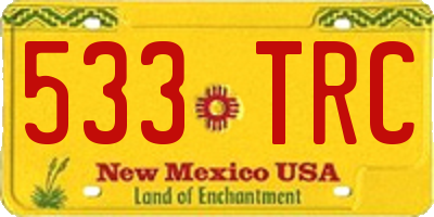 NM license plate 533TRC