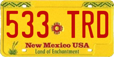 NM license plate 533TRD