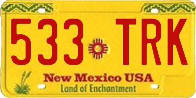 NM license plate 533TRK