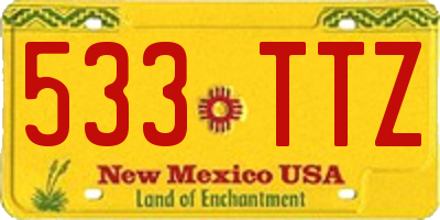 NM license plate 533TTZ