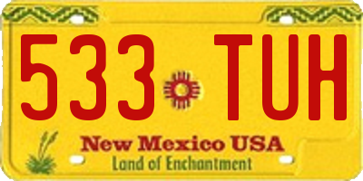 NM license plate 533TUH