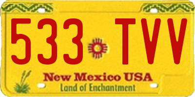 NM license plate 533TVV