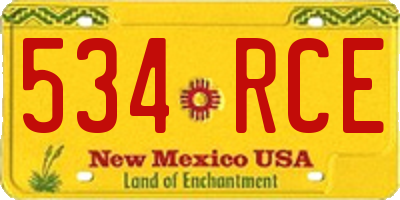 NM license plate 534RCE
