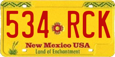 NM license plate 534RCK