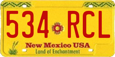 NM license plate 534RCL