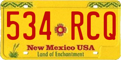 NM license plate 534RCQ