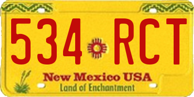 NM license plate 534RCT