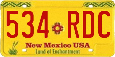 NM license plate 534RDC