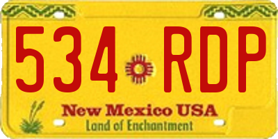NM license plate 534RDP