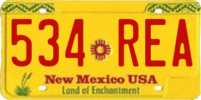 NM license plate 534REA