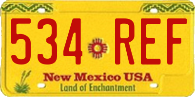 NM license plate 534REF