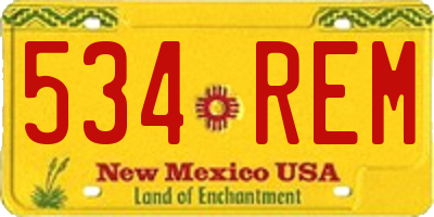 NM license plate 534REM