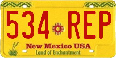 NM license plate 534REP