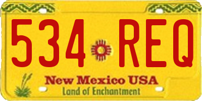 NM license plate 534REQ