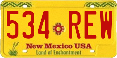 NM license plate 534REW