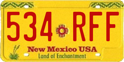 NM license plate 534RFF