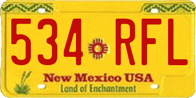 NM license plate 534RFL