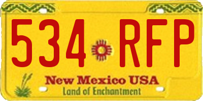 NM license plate 534RFP