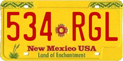 NM license plate 534RGL