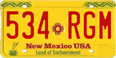 NM license plate 534RGM