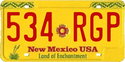 NM license plate 534RGP