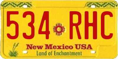NM license plate 534RHC