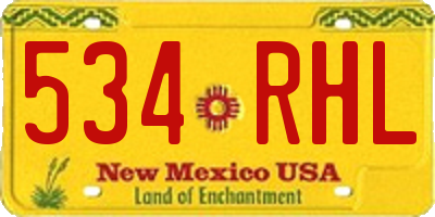 NM license plate 534RHL