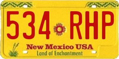 NM license plate 534RHP
