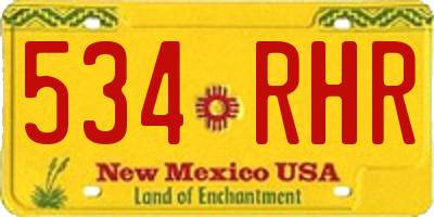 NM license plate 534RHR