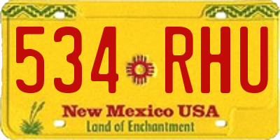 NM license plate 534RHU