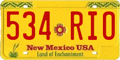 NM license plate 534RIO