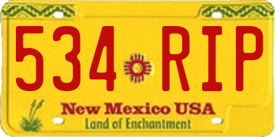 NM license plate 534RIP