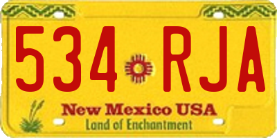 NM license plate 534RJA