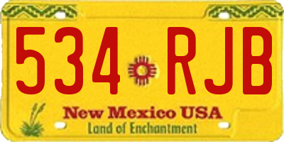 NM license plate 534RJB