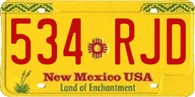 NM license plate 534RJD