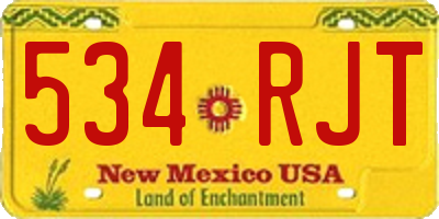 NM license plate 534RJT