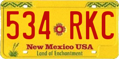 NM license plate 534RKC