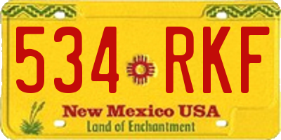 NM license plate 534RKF