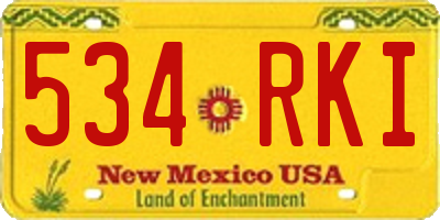 NM license plate 534RKI