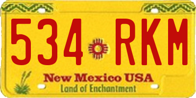 NM license plate 534RKM