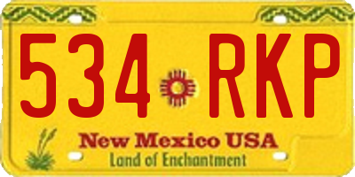 NM license plate 534RKP