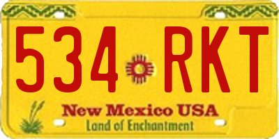 NM license plate 534RKT