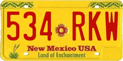 NM license plate 534RKW