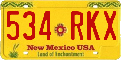 NM license plate 534RKX
