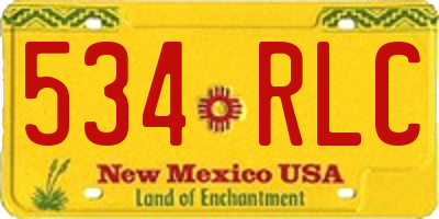NM license plate 534RLC