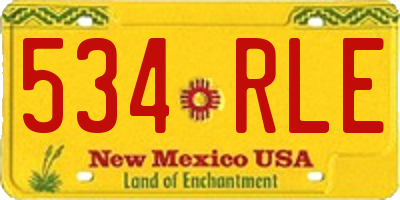 NM license plate 534RLE