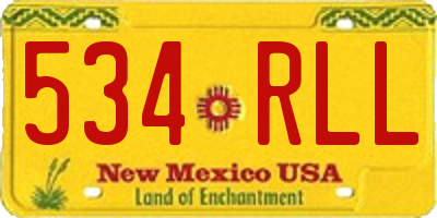 NM license plate 534RLL