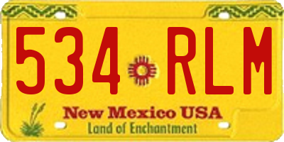 NM license plate 534RLM